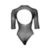 Shots Avanua Short Sleeve Fishnet Bodysuit One Size Juodas