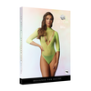 Shots Passion Short Sleeve Fishnet Bodysuit One Size Žalias