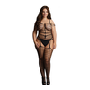 Shots Le Desir Plus Size Shredded Suspender Bodystocking Juodas XXL-5XL