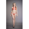 Shots Obsessive Snow Angel Raudona &amp; Baltas Lace Lingerie Set One Size S-XL