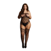 Shots Sensualle Plus Size Strapless Bodysuit with Attached Stockings XXL-5XL