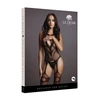 Shots Obsessive High Neck Bodystocking Fishnet Pattern One Size Juodas