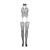 Shots Suspender Fishnet Choker Bodystocking - One Size