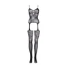 Shots Suspender Rhinestone Bodystocking - One Size