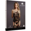 Shots Suspender Rhinestone Bodystocking - One Size
