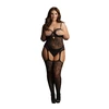 Shots Chilirose CR4697 Plus Size Bodystocking with Rhinestone Accents