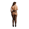 Shots Leg Avenue Plus Size Rhinestone Fishnet Suspender Tights Juodas