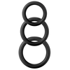 Shots Screaming O Twiddle Rings Set 3 Sizes Silicone Juodas Flexible