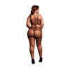 Shots Obsessive 2-Piece Plus Size Set Open-Cup Bra &amp; Lace-Up Panty Juodas XL-4XL