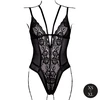 Shots Obsessive Juodas Lace Bodysuit - Wireless, Adjustable, One Size