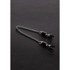 Steel By Shots Shots Barrel Adjustable Intimate Clamps with Chain, Sidabrinis, Pair