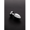 Steel By Shots Ouch! Stainless Steel Plug with Glass Gemstone - Small, Sidabrinis