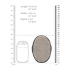 Touche By Shots Touche Oval Bath Sponge Flax &amp; Hemp Charcoal Double-Sided Scrubber