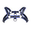 Xr Brands Mėlyna Master Series Bulldog Adjustable Harness Mėlyna Vegan Leather 40.5-52.75"