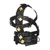 Xr Brands Master Series Leather Head Gear with Adjustable Muzzle - Juodas, Universal Fit