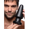 XR Brands Ass Max Large Silicone Plug - Juodas, Heavy Duty, 3-Inch Plotis