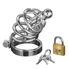 Xr Brands Asylum Stainless Steel Chastity System 4 Rings S/M Adjustable Set