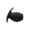 XR Brands HIVE Large Silicone Ribbed Hollow Plug - Anatomical Design