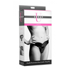 Xr Brands Crave Double Penetration Imitation Leather Harness, Adjustable, Juodas