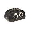 XR Brands Cuffed Travel Bag with Handcuff Handles Juodas Vegan Leather
