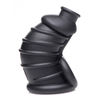 Xr Brands Dark Chamber Silicone Chastity Cage Flexible Anatomical Juodas