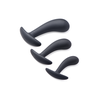 Xr Brands Dark Delights 3-Piece Silicone Curved Anal Trainer Set - Juodas