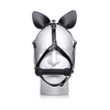 Xr Brands Dark Horse Pony Head Harness Silicone Bit Adjustable Vegan Juodas