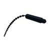 XR Brands Dark Rod Juodas Vibrating Beaded Silicone Urethral Device 24cm