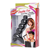 XR Brands Double Fun Silicone Ring with Vibrating Beaded Extension Juodas