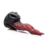 XR Brands Dragon Tongue Silicone Fantasy Toy Raudona/Juodas 24cm Harness-Compatible