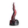 XR Brands Dragon Tongue Silicone Fantasy Toy Raudona/Juodas 24cm Harness-Compatible