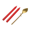 Xr Brands Drip Sensation Wax Candle Set with Zinc Alloy Spatula, Unscented, 8.2in