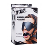 XR Brands Strict Eye Mask Harness with Adjustable Ball Gag Juodas