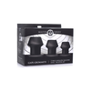 XR Brands Gape-Grommets Silicone Hollow Dilator Set 3 Sizes Juodas
