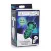 Xr Brands Booty Sparks Glow-In-The-Dark Glass Plug Small - Luminous Borosilicate