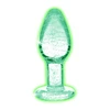 Xr Brands Booty Sparks Glow-In-The-Dark Glass Plug Small - Luminous Borosilicate