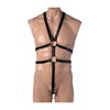 Xr Brands STRICT Male Full Body Adjustable Harness with Dual Rings Juodas