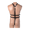 Xr Brands STRICT Male Full Body Adjustable Harness with Dual Rings Juodas