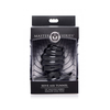 XR Brands HIVE Tunnel Plug Medium Silicone Ribbed Hollow Juodas