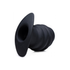 XR Brands HIVE Tunnel Plug Medium Silicone Ribbed Hollow Juodas