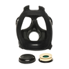 XR Brands Intimate Inhaler Gas Mask Juodas &amp; Baltas with Adjustable Straps