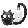 XR Brands Intimate Inhaler Gas Mask Juodas &amp; Baltas with Adjustable Straps