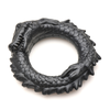 XR Brands Juodas Caiman Silicone Intimate Ring Juodas Stretchy Design