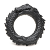 XR Brands Juodas Caiman Silicone Intimate Ring Juodas Stretchy Design