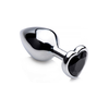 Xr Brands Juodas Heart Medium Anal Plug Aluminum Alloy Weighted Design