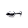 Xr Brands Juodas Heart Medium Anal Plug Aluminum Alloy Weighted Design