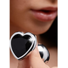 Xr Brands Juodas Heart Aluminum Intimate Plug Small - Lightweight, Nickel-Free, Juodas