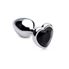 Xr Brands Juodas Heart Aluminum Intimate Plug Small - Lightweight, Nickel-Free, Juodas