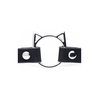 XR Brands Kinky Kitty Slim PU Leather Choker Juodas Adjustable Ring