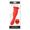 Xr Brands Kiss and Tell Pro Dual-Ended Vibrator Raudona - Flexible Silicone, Atsparus vandeniui